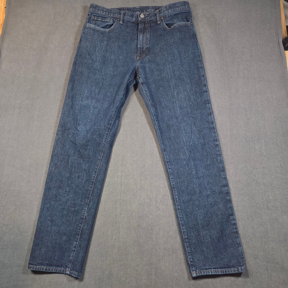 Gap Straight Jeans Mens 33x32 Dark Blue Gapflex Generation Good Resin Rinse